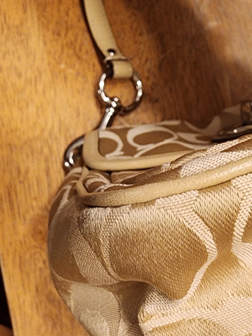 Coach Penelope Turnlock Flap shoulder bag in signature sateen jacquard